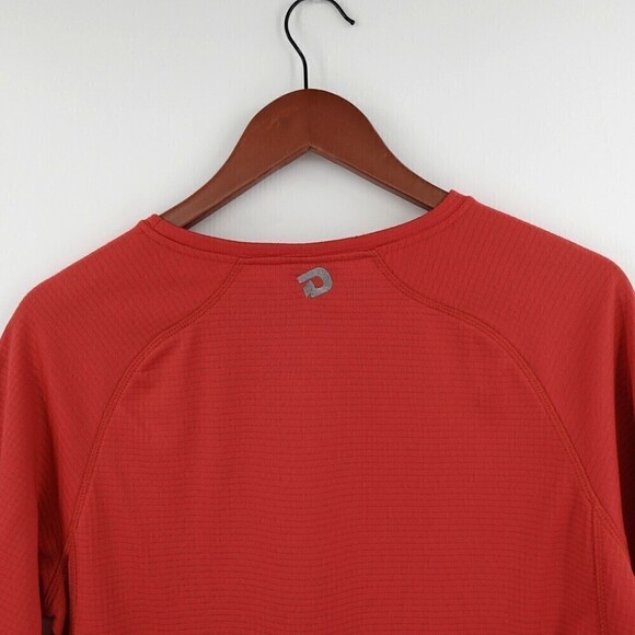 Demarini Baseball Shirt Mens Medium Red Raglan Heater Fleece Logo Pullover Top - Picture 5 of 13